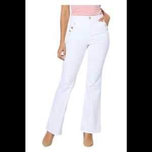 Democracy Women's Crisp White Boot Cut Jeans